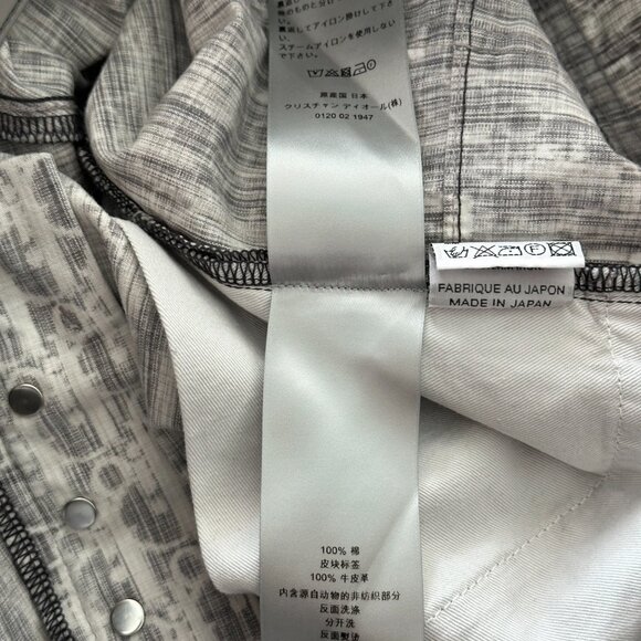 Dior Grey & White Distressed Oblique Slim Jeans - Picture 5 of 6